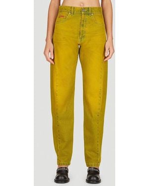Martine Rose Twist Seam Jeans - Yellow