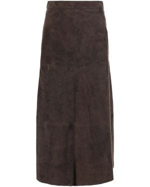 Max Mara 'S Maxmara 'Fiorire' Skirt With Concealed Zip Closure - Brown