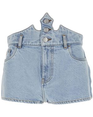 Coperni Shorts With Crown-Shaped Design - Blue