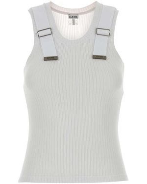 Loewe Stretch Cotton Tank Top - Gray