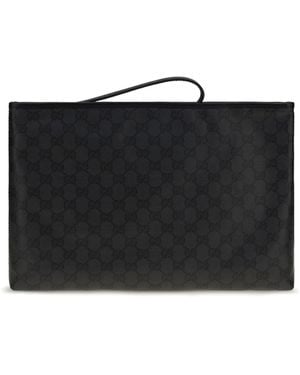 Gucci Medium Essence Classic Pouch - Black