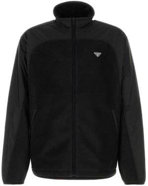 Prada Mock Collar Sweatshirt - Black