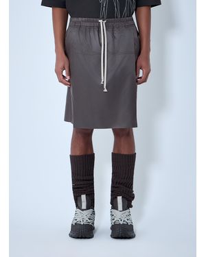 Moncler Rick Owens Drawstring Midi Kilt Shorts - Gray