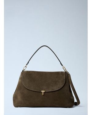 TOTEME T-Lock Suede Satchel Bag - Multicolor