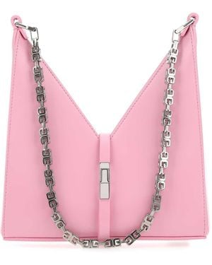 Givenchy Leather Mini Cut Out Shoulder Bag - Pink