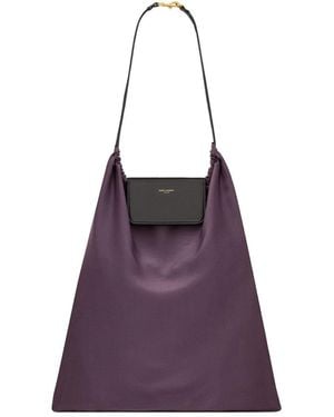 Saint Laurent Foulard Folding Pouch - Purple