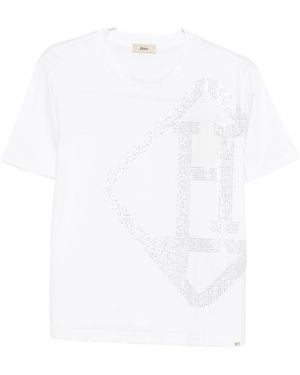 Herno Stud Detail T-Shirt - White