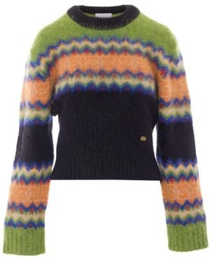 Ganni Farisle Alpaca Sweater - Blue