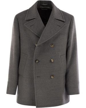 Brunello Cucinelli One-And-A-Half-Breasted Wool Coat - Black