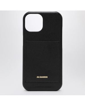 Jil Sander Calfskin Leather iPhone Case - Black