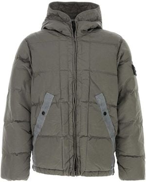 Stone Island Nylon Down Jacket - Gray