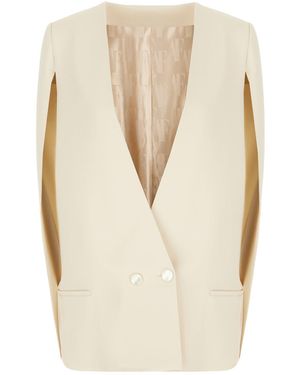 Alberta Ferretti Clothing Blazers & Gilets - Natural
