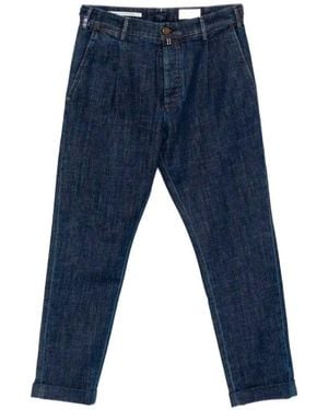 Jacob Cohen 'Henry' Cropped Slim Fit Pants - Blue