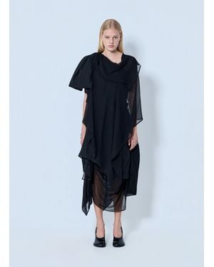 Yohji Yamamoto Asymmetric Layered Dress - Blue