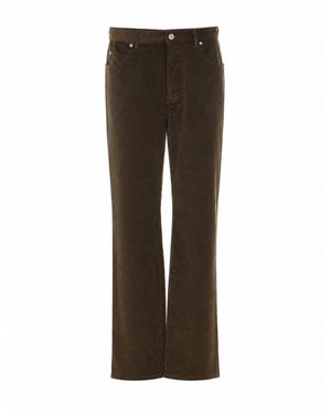Loewe Ribbed Velvet Pants - Brown