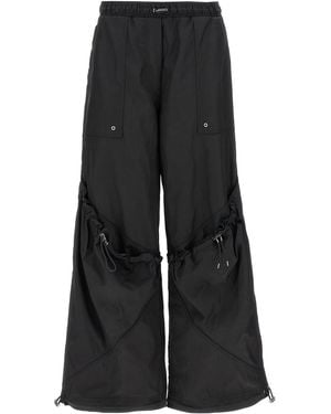 The Attico Relaxed-Fit Pants With Adjustable Drawstring - Black