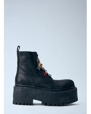 Balenciaga Charm-Detail Platform Boots - Blue