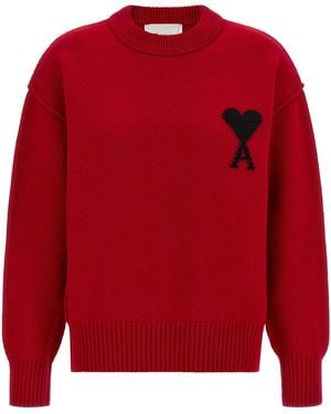 Ami Paris 'Ami De Coeur' Sweater - Red
