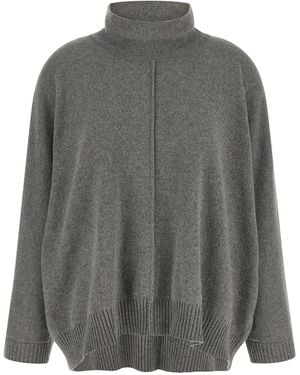 Alberta Ferretti Central Stitching Sweater - Gray