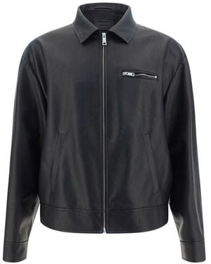 Prada Leather Jackets - Black