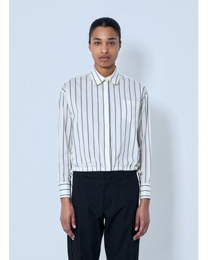 Moncler Striped Cotton Shirt - White
