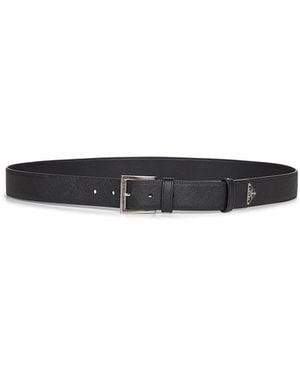 Prada Saffiano Leather Belt - White