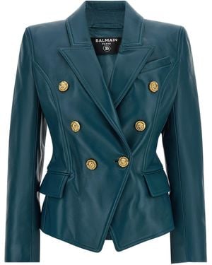 Balmain 'Testa Di Leone' Blazer - Blue