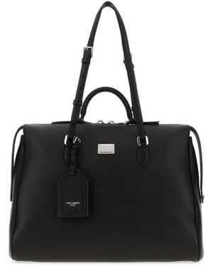 Dolce & Gabbana Dolce & Gabbana Leather Vittoria Handbag - Black
