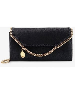 Stella McCartney Falabella Shaggy Deer Fabric Wallet - White