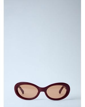 Dries Van Noten Oval Sunglases - White