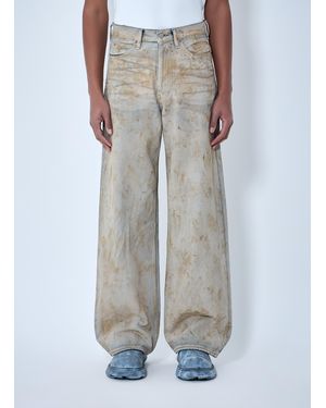 Acne Studios Wide-Leg Distressed Pants - Gray