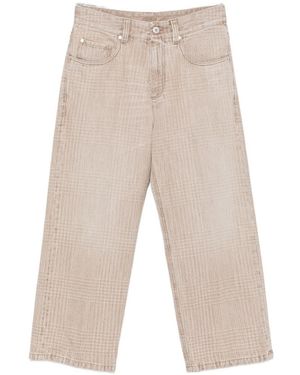 Brunello Cucinelli Cropped Denim Jeans - White