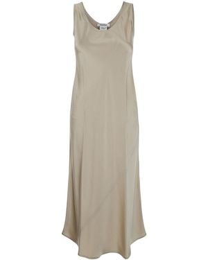 Max Mara 'Banji' Dress With Asymmetrical Bottom - Natural