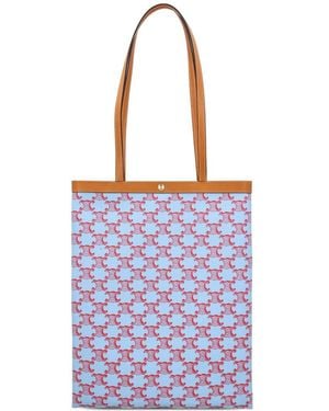 Celine Triomphe Canvas Medium Tote - Purple