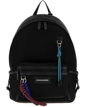 DSquared² Mini Nylon Basic Backpack - Black