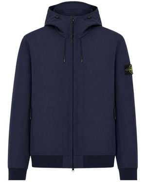 Stone Island Lightweight Hooded Jacket - Blue