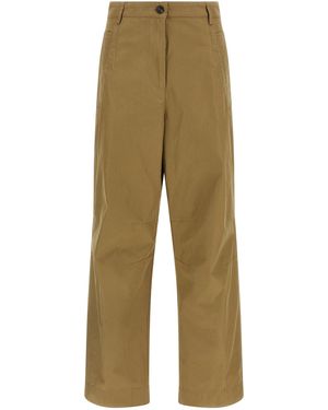 Dries Van Noten Tapered Pleated Pants - Natural