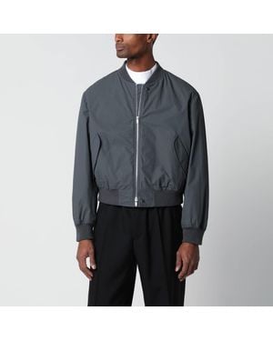 Jil Sander Cotton Zipup Bomber Jacket - Gray