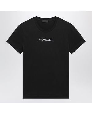 Moncler Cotton T-Shirt With Logo - Black
