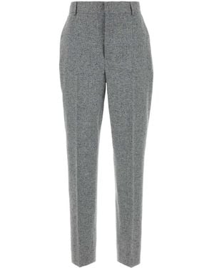 Moschino Melange Silk Blend Pant - Gray