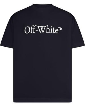 Off-White c/o Virgil Abloh Crew Neck T-Shirt With Print - Blue