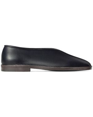 Lemaire Piped Leather Flat Slippers - Blue