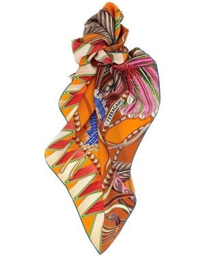Ferragamo 'Giada' Print Scarf - Orange
