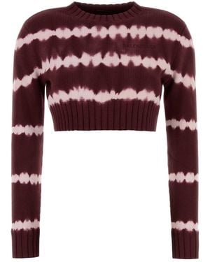 Balenciaga Printed Cotton Sweater - Red