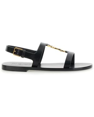 サンダル SAINT LAURENT Men Sandals 775806DWETT 1000 BLACK SAINT LAURENT: Shoes men - Black | Saint Laurent sandals