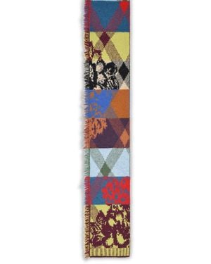 Dries Van Noten 'Mati' Wool Blend Scarf - White
