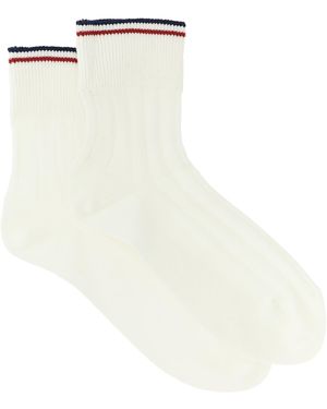 Brunello Cucinelli Striped Socks - White
