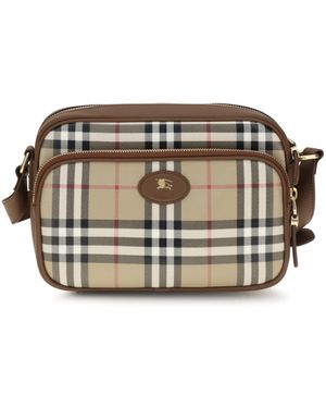 Burberry Beige Cotton Shoulder Bag - Multicolor