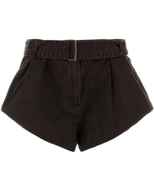 Magda Butrym Chocolate Denim Shorts - Black