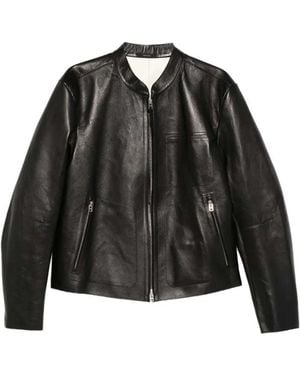 Tom Ford Leather Zip-Up Jacket - Black